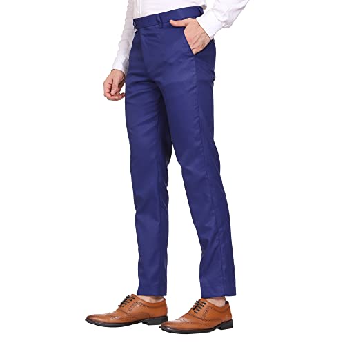 Image of MALENO Men's Diamond Textured Regular Fit Trouser | Soft and Breathable Fabric | Trousers for Office, Party