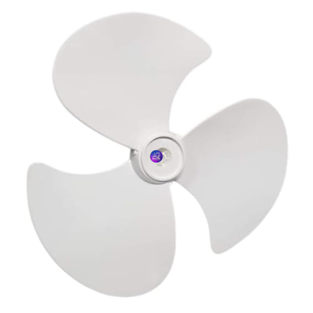 Fan Leaf or Blade for 400 mm sweep (16 inch) Suitable for Brand Table fan, Wall Fan, Pedestal fan Its 8mm Blade hole diameter, plastic material (White colour wings)