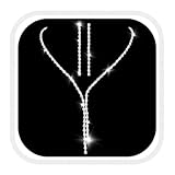 Unicra Silver Prom Jewelry Sets Rhinestone Necklace and Earring Set Bridal Wedding Jewelry for Women and Brides