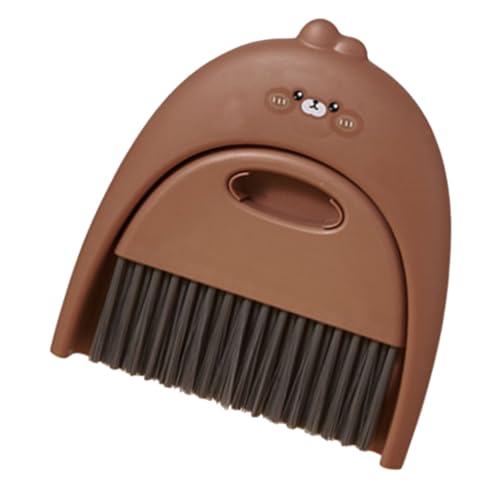 healvian ミニほうきとちりとり 用デスクトップ掃除用具 軽量プラスチック製 設計 幼児の家事参加や幼稚園使用に 大容量ダストトレイ付き