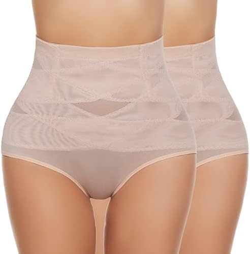 YADIFEN 2 Pack Shapewear for Women Tummy Control High Waisted Body Shaper Compression Underwear Firm Control Girdle Panties