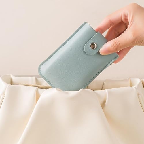 2PCS Pull-Out Card Organizer, Snap Closure Holder, Small Slim Portable Card Holders - Random Color2
