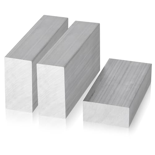 Image of 3 Pieces 1 inchX2 inch Square Aluminum Flat BAR,Long 4 inch 6061 General Purpose Plate,T6511 Solid New Mill Stock
