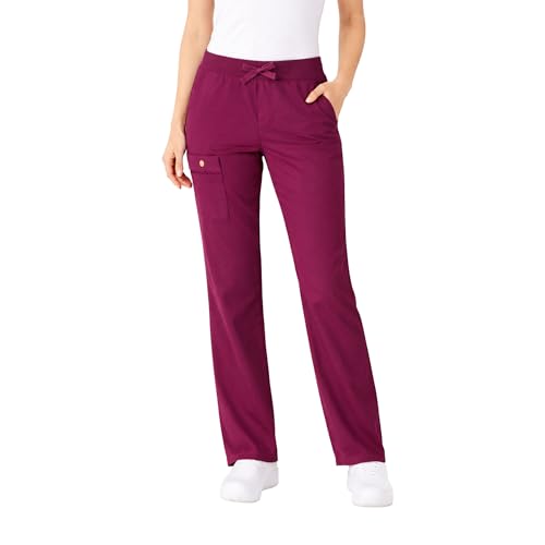 M&M SCRUBS Women’s Cargo Scrub Pants – Junior Fit Stretch Drawstring Nursing Medical Uniform Bottoms