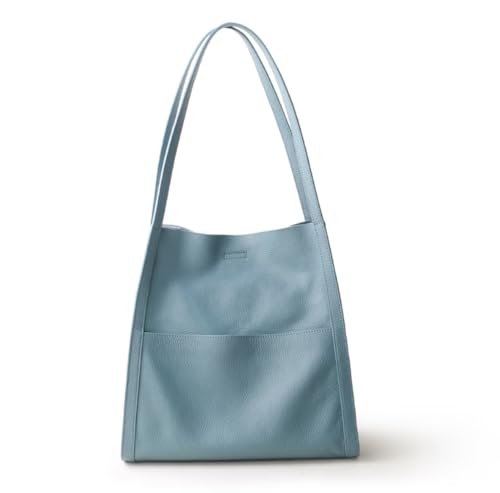 Leather Tote Shoulder Bag for Women，Large Leather Hobo Shoulder Bag