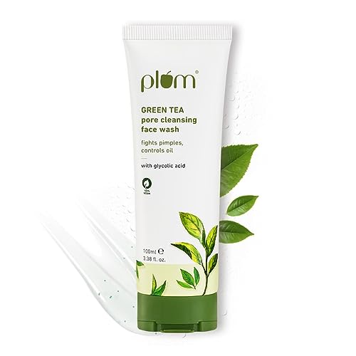 Plum Green Tea Pore Cleansing Face Wash For Oily Skin | With Glycolic Acid | Fights Acne, Controls Excess Oil | Removes Dead Skin...