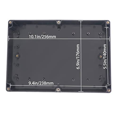 Image of Watertight Junction Box, IP67 Waterproof Project Box Durable ABS Plastic Electronic Enclosure Case for DIY Electrical Project Black 10.35 inch x 7.17 inch x 2.36 inch(263 x 182 x 60 mm)