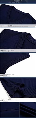 Dcvmvmn Mens Autum Winter Fashion Knit Sleeveless Vest Pullover Casual Woolen Sweaters2