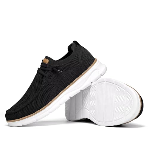 Mens Casual Slip in Boat Shoes Fashion Lightweight Slip On Loafers Walking Dress Sneakers Work Mesh Oxfords Soft Sole4