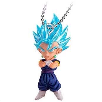 DB Dragon Ball Super UDM Burst 39 Gogeta Vegetto Gotenks Fu Android 18 PVC Figure Model Dolls Key Chain (Vegetto Blue)