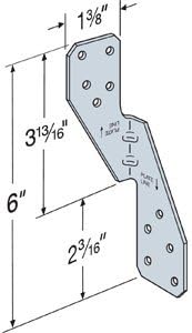 Simpson Strong-Tie H2.5A Hurricane Tie, 18-Gauge Galvanized Steel, Silver, Wall Mount - 50-Pack