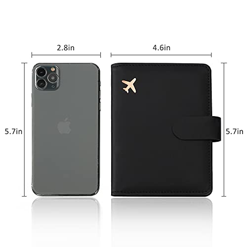 Melsbrinna Passport Holder,Passport Holder Card Slots,Cute Passport Cover For Women/Men,Waterproof Rfid Blocking Travel Wallet (Black New) #TOP5