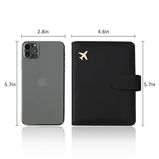 Melsbrinna-Passport-HolderPassport-Holder-Card-SlotsCute-Passport-cover-for-WomenMenWaterproof-Rfid-Blocking-Travel-WalletBlack-New
