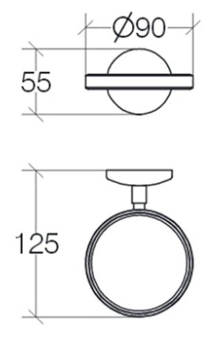 Lineabeta Noanta Supporto Porta scopino a Parete