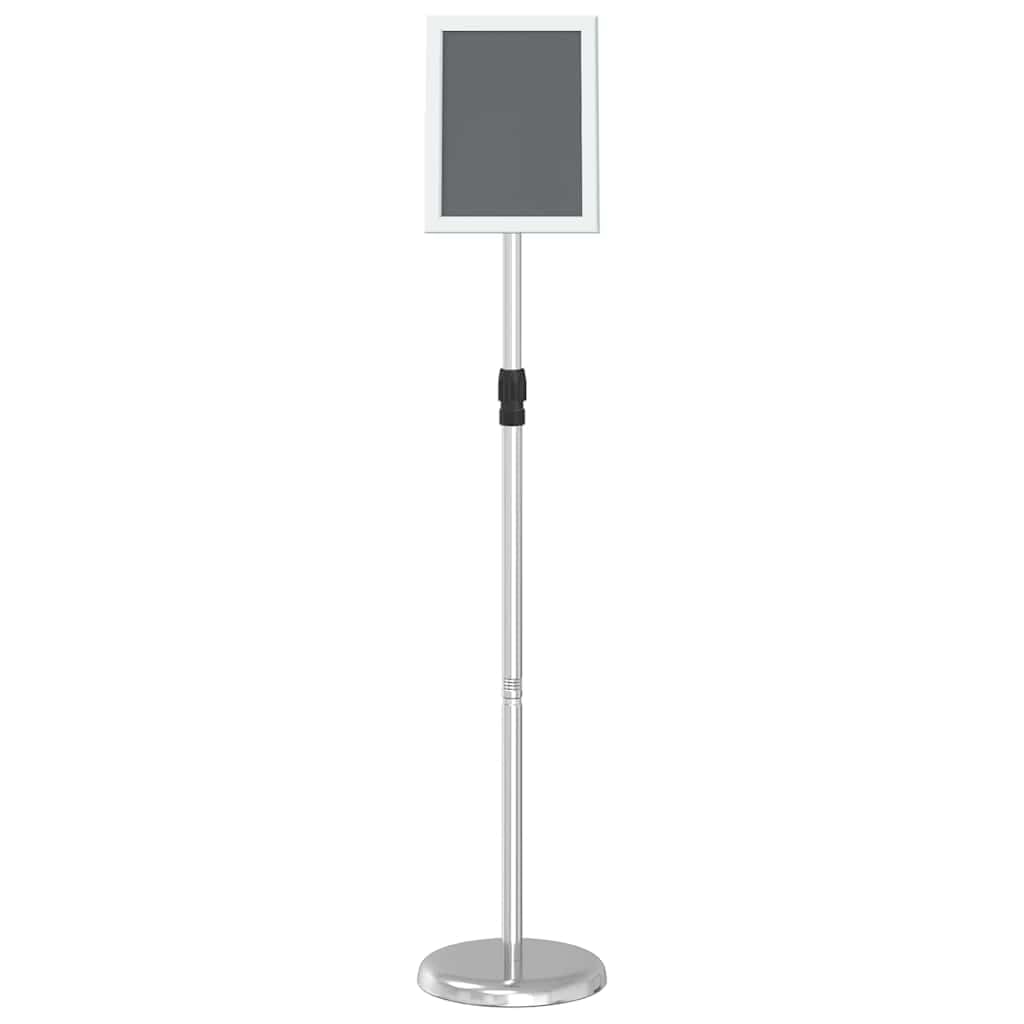 Supporto per fiere, eventi, mostre e promozioni, in alluminio, regolabile in altezza, pieghevole, 25 x 25 x 125 cm, colore: argento