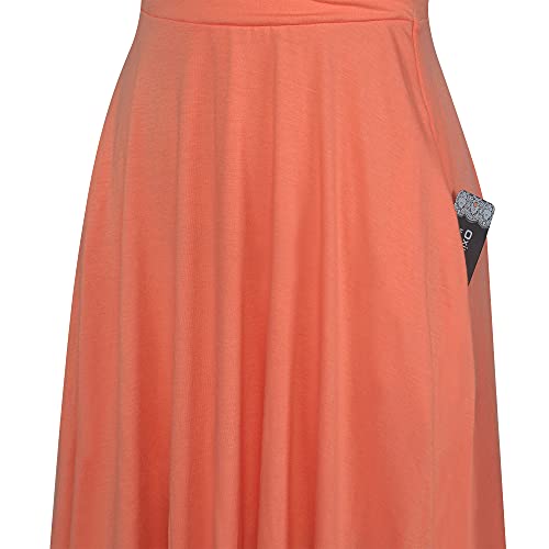 oxiuly Women's Vintage Dot V-Neck Cap Sleeve Casual Pockets Swing Tea Dress OX2964