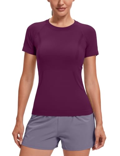 Image of MathCat Seamless Short Sleeve Workout Tops for Women