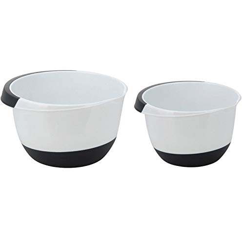 Rührschüssel Set 3,5 & 2,0 Liter mit Stoppboden Schüsseln Schüssel Teigschüssel Kochschüssel