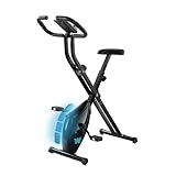 BARWING Folding Exercise Bike Stationary Bikes for Home，3 in 1Exercise Bikes for Seniors, Indoor Workout Bike Cycling Bike with 16-Level Adjustable Resistance,330LB Capacity(Black)