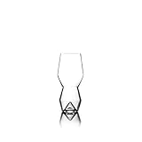 Sempli Monti 13 oz IPA Beer Glasses - Set of 2 Handmade Drinking Glasses, Craft Beer Glassware for Bar, Aerating Inverted Bottom, Lead-Free Crystal, Giftbox Included - Clear