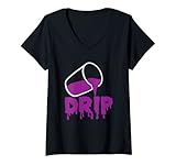 Photo Gallery donna codeine dream drip viola hip hop rap social media maglietta con collo a v Photo Gallery donna codeine dream drip viola hip hop rap social media maglietta con collo a v