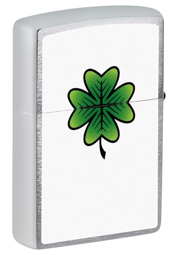 Zippo Encendedor Trébol Cuatro Hojas - Cromo Cepillado miniatura 2