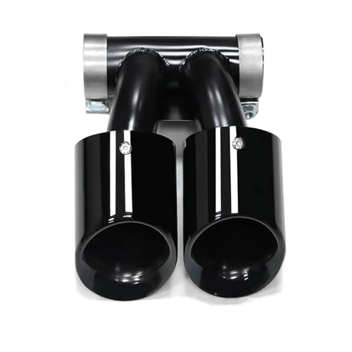 Embout echappement Cayman Boxster en inox noir double finition sport