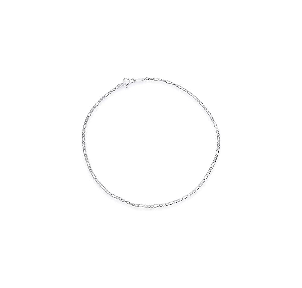 ARGENTO REALE 925 Sterling Silver Figaro Link Chain Necklace - 1.5MM 2MM Silver Figaro Link Necklace for Pendants Women 18-30