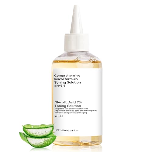 Acido Glicolico 7% Toning Resurfacing Solution, Glycolic Acid, Apto para Todo Tipo de Piel, Cuidado de la Piel Ácido Glicólico, Exfoliante, Manchas, Acné