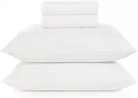 Jogo De Cama Queen 4pçs Hotel Motel Pousada Airbnb 180 Fios Teka Profiline Tecido Profissional Branco Resisitente a Lavação com Cloro