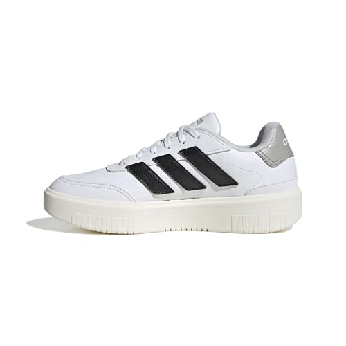 adidas Courtblock Shoes, Scarpe da Ginnastica Donna, Ftwr Nucleo Bianco Nero Grigio Due, 36 EU