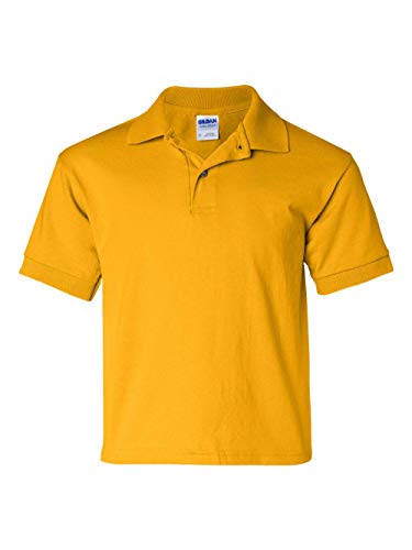 Gildan Youth 5.6 Oz. Dryblend 50/50 Jersey Polo, Gold, M2