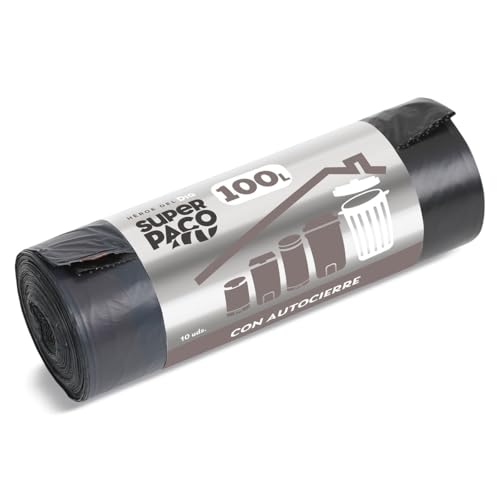 DIA SUPER PACO bolsa de basura con autocierre comunidad 120 lt rollo 10 uds