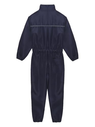Alvivi Work Overalls for Men One Piece Wear-resistant Mechanics Jumpsuit Long Sleeve Navy Coveralls