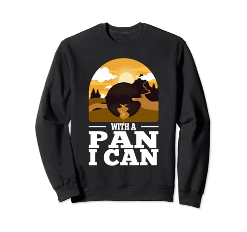 Con una sartén puedo Gold Panning hombres Gold Pan Gold Prospector Sudadera