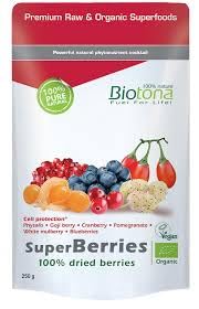 Superberries en poudre Biotone 250 g économique x2 : mélange de baies rouges et noires