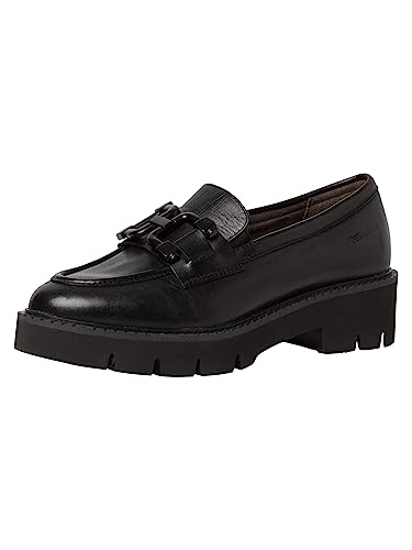 Image of Tamaris Women's Loafer, Black Nappa, 6 Wide