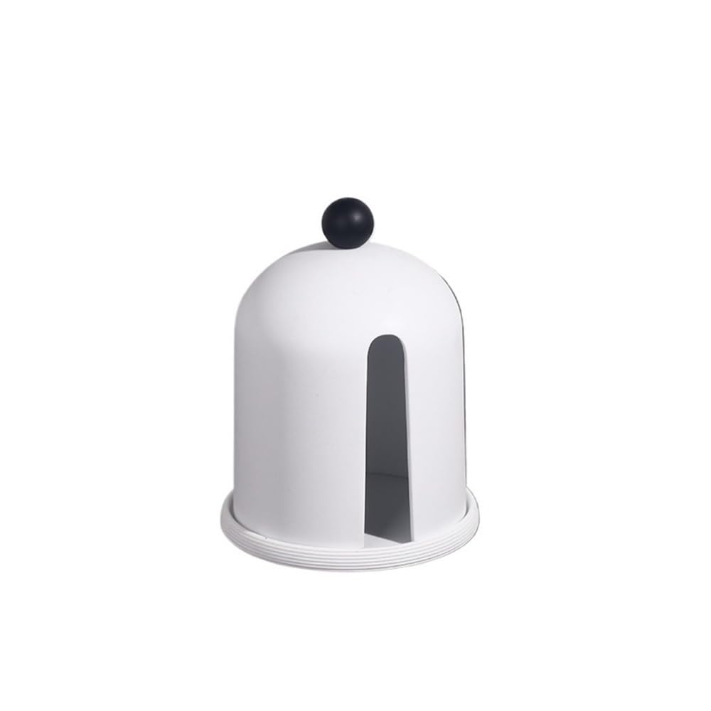 Tissue Box Holder Living Room Sandstone Tissue Box Hotel Restaurant Creative Desktop Napkin(White)