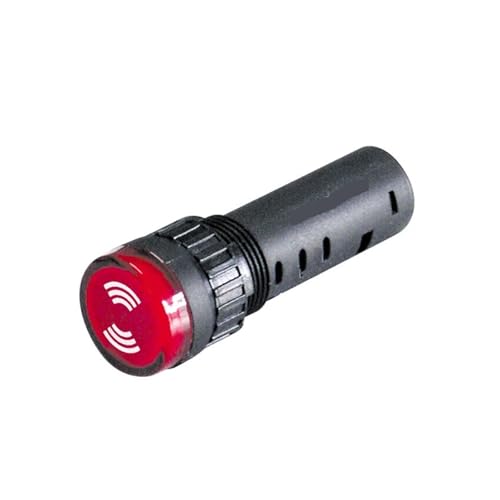 Avertisseur sonore AD17-16SML 24V rouge avec voyant LED