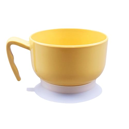 kivrimlarv Bols à soupe de qualité alimentaire, passent au micro-ondes, bols à riz, bols antidérapants avec poignée, bol alimentaire léger pour personnes âgées, handicapés (multicolore) 15 x 8 cm