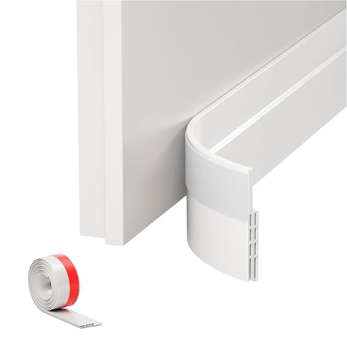 Home Secure™ Door Draught Excluder – Bottom of Door Draft Seal Strip. Blocks Cold Air, Noise & Dust. Easy Install Weatherproof Draught Excluder for Home & Office. White