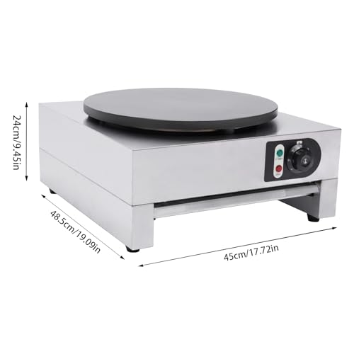 Foto von 40cm Profi Crepes Eisen und Pfannkuchenmachermaschine 300 °C Crepes Platte Crepe Maker Wrapmaker Pfannkuchen Pfanne Omelette Wrap 3000W