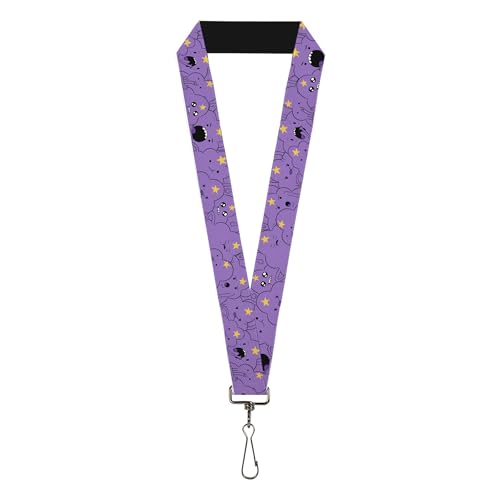 Buckle-Down Cartoon Network Lanyard, Adventure Time Lumpy Space Princess Expression Stack Lavender, Elastic