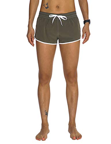 Unitop Womens Athletic Casual Beach Shorts Sports Swim Bottoms Quick Dry Summer Vacation Green XL