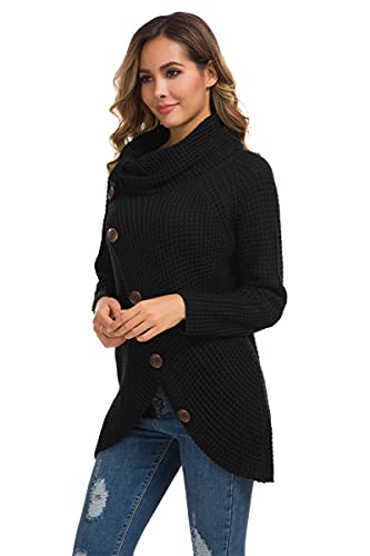 GRECERELLE Chunky Knit Cowl Neck Sweaters for Women Fall Winter Sweater - image 5