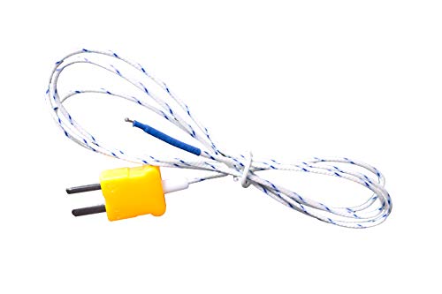PeakTech, Termopar -50... +250°C, conexión Tipo-K, termopar, Sensor de Temperatura, cordón de medición para termómetro y multímetro.