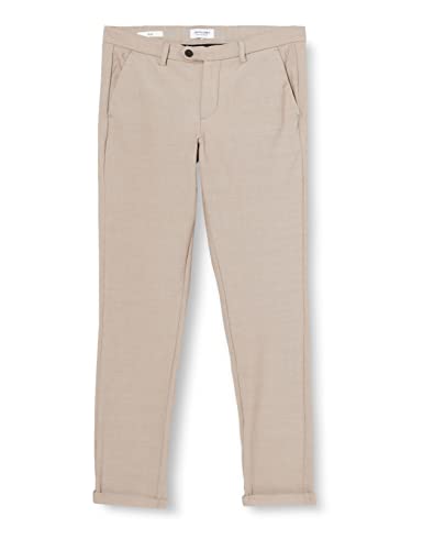 Jack & Jones Jpstmarco Jjconnor AKM Noos Pantalon Chino, Beige, 33W x 32L Homme
