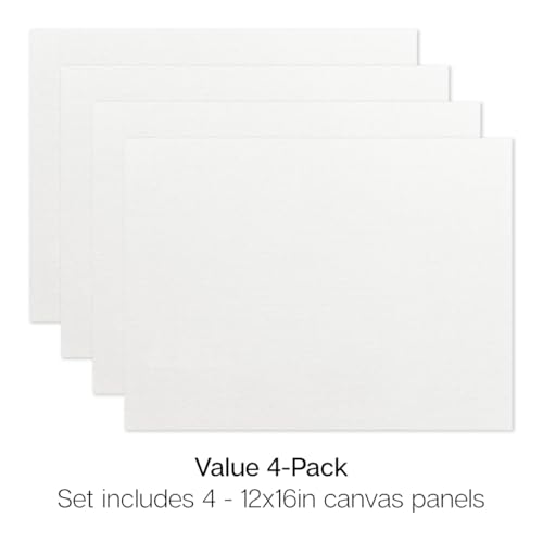 Paneles de lienzo 12x16 pulgadas de algodón con imprimación acrílica pack de 4 7