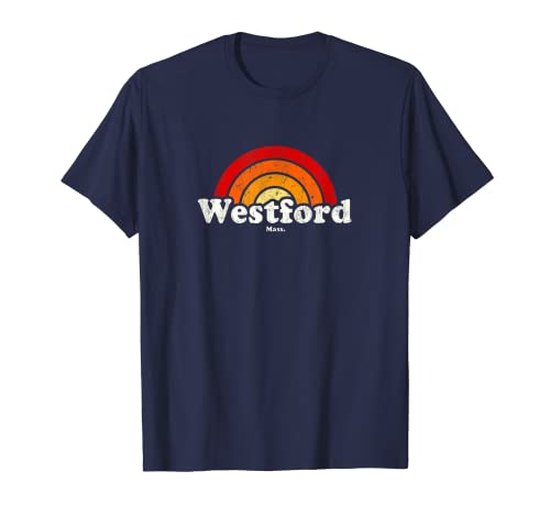 Westford Massachusetts MA Diseño retro vintage de los años 70 de arco Camiseta