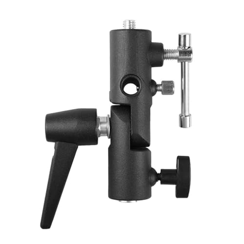 Laroal Soporte para paraguas con cabezal de flash, tipo H, soporte para lámpara, trípode de luz, flash y paraguas reflectante, paraguas de luz transmitida, estudio fotográfico, 1 unidad